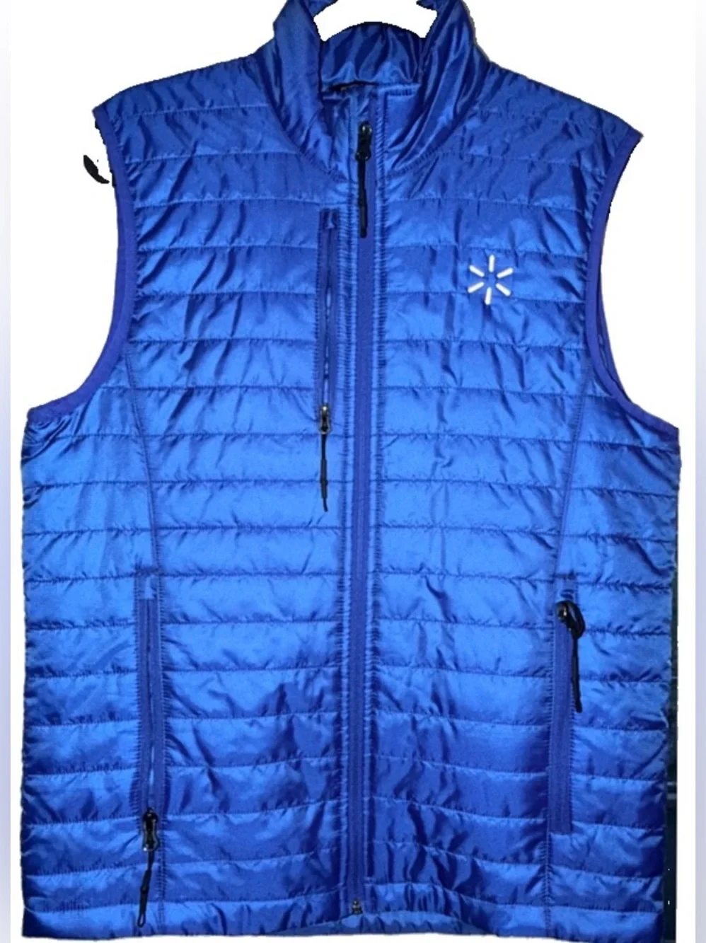 Port Authority Men’s Size Small Puffer Vest Blue Walmart Logo EUC
